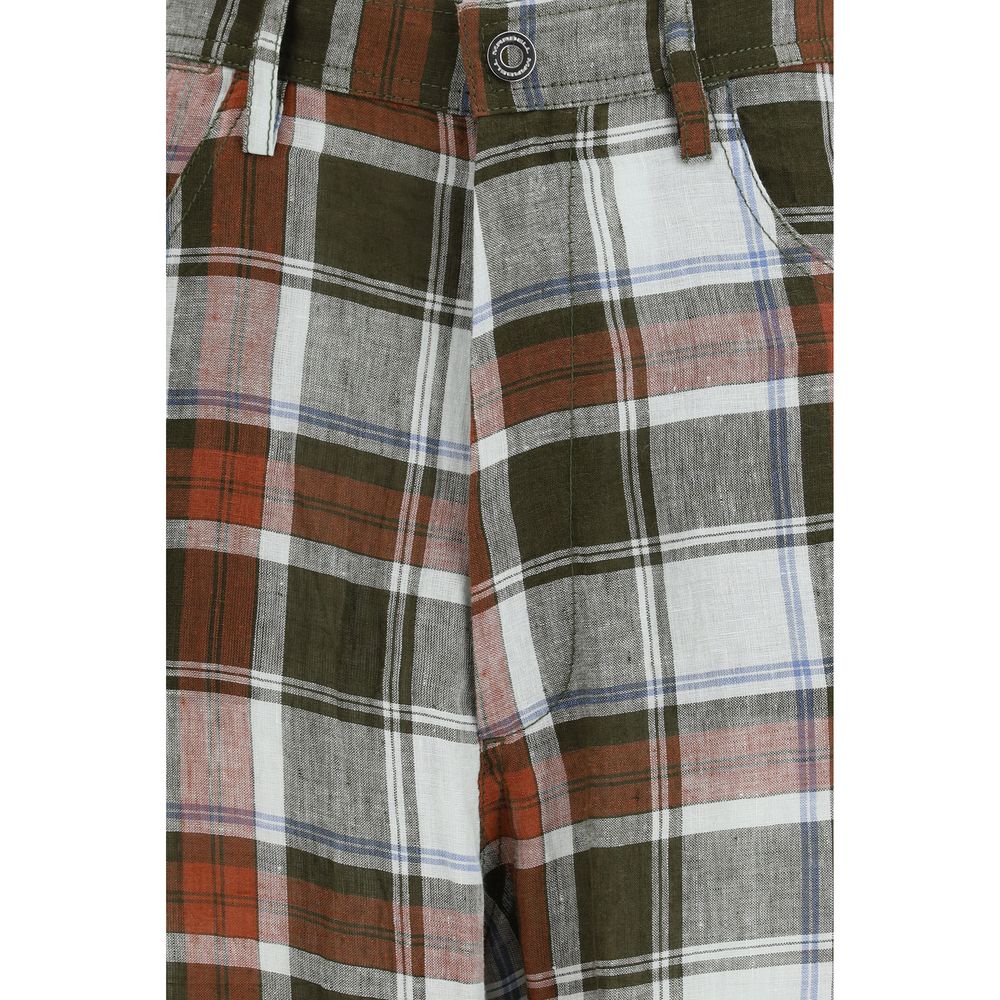 MARBELL Multicolor Linen Casual Pants - Luxe Nova