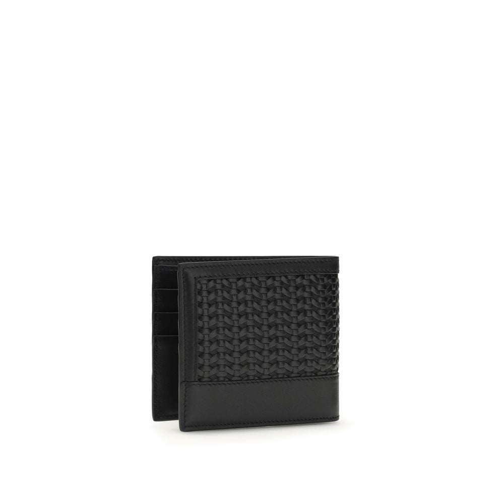 Dolce & Gabbana Black Calf Leather Bos Taurus Wallet - Luxe Nova