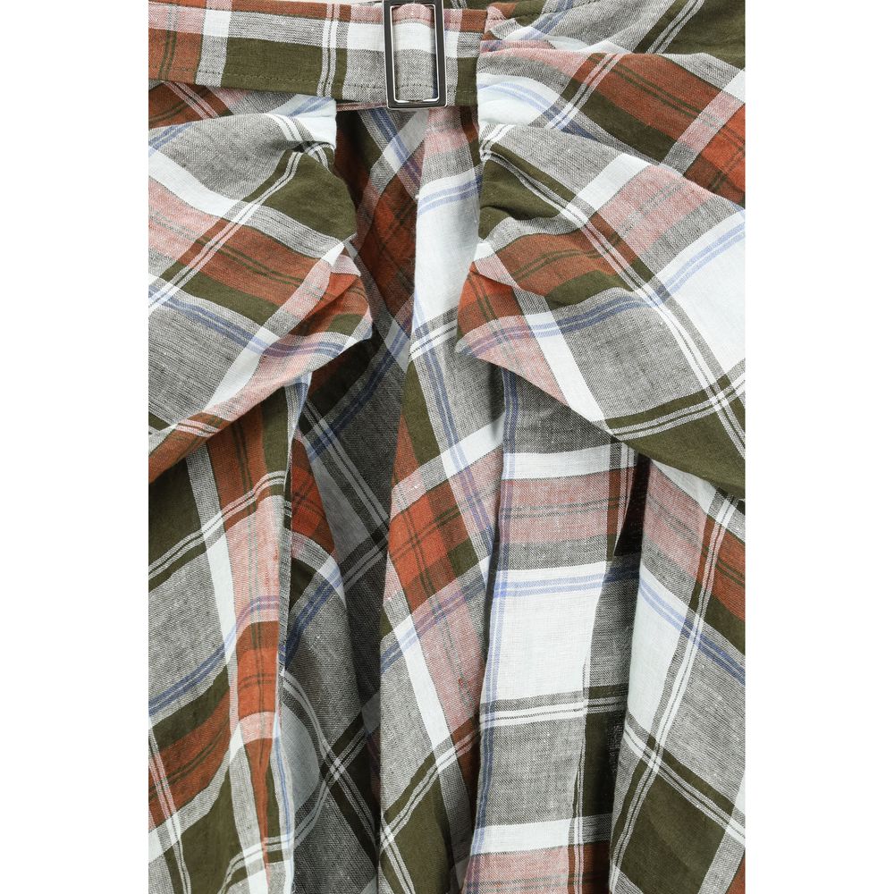 MARBELL Multicolor Linen Midi Skirt - Luxe Nova