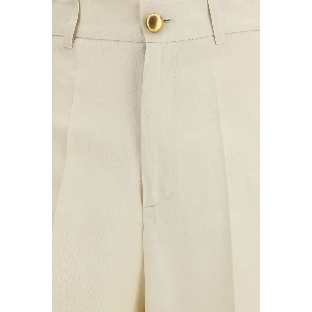 P.A.R.O.S.H. Beige Viscose Casual Pants - Luxe Nova