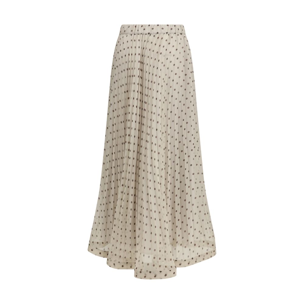 P.A.R.O.S.H. Beige Polyester Long Skirt - Luxe Nova