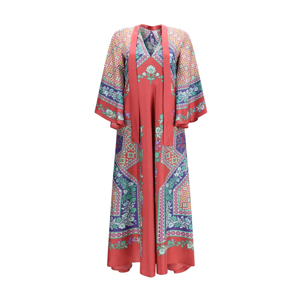 La Double J Multicolor Silk Casual Dress - Luxe Nova