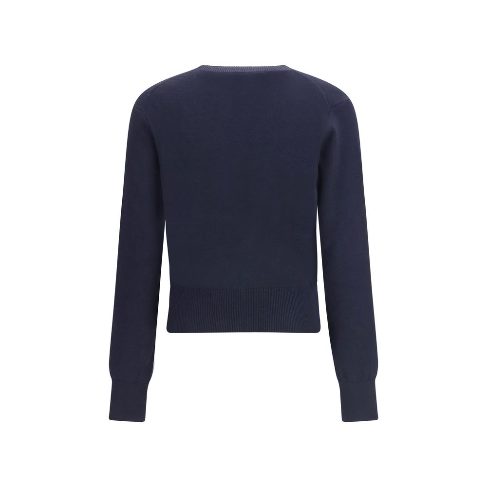 Ami Paris Blue Merino Wool Sweatshirt - Luxe Nova
