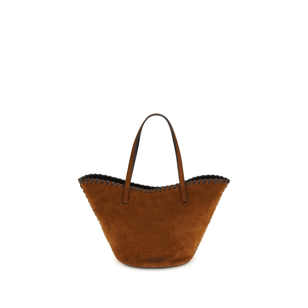 Staud Brown Calf Leather Bos Taurus Shoulder Bag - Luxe Nova