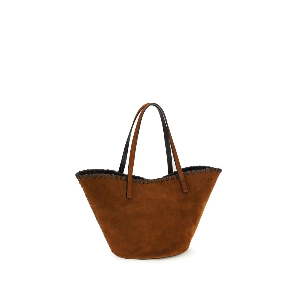 Staud Brown Calf Leather Bos Taurus Shoulder Bag - Luxe Nova