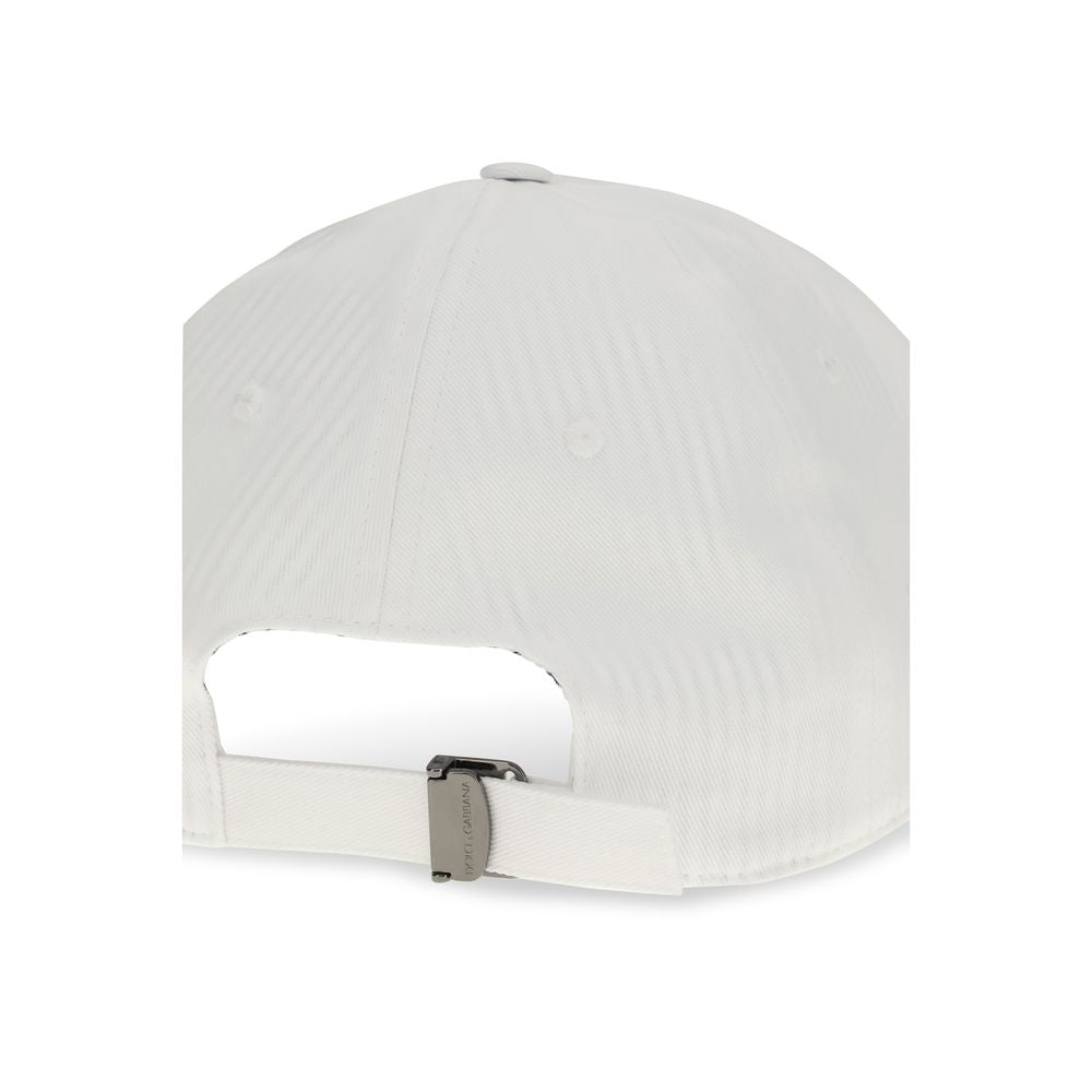 Dolce & Gabbana White Cotton Cap (Baseball Hat) - Luxe Nova