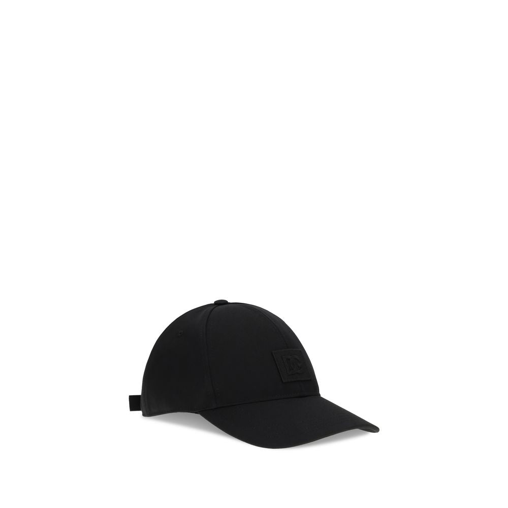 Dolce & Gabbana Black Cotton Cap (Baseball Hat) - Luxe Nova