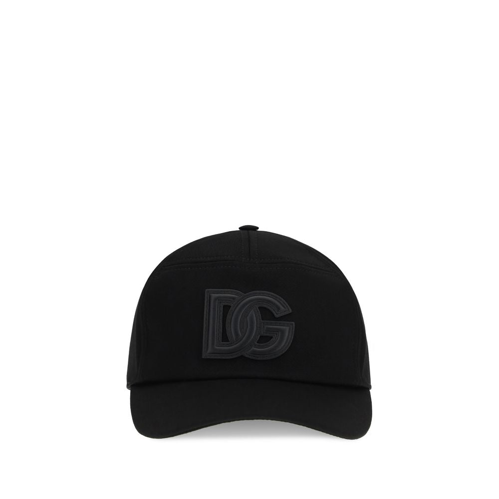 Dolce & Gabbana Black Cotton Cap (Baseball Hat) - Luxe Nova