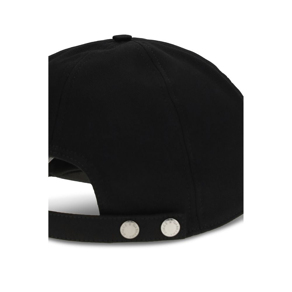 Dolce & Gabbana Black Cotton Cap (Baseball Hat) - Luxe Nova