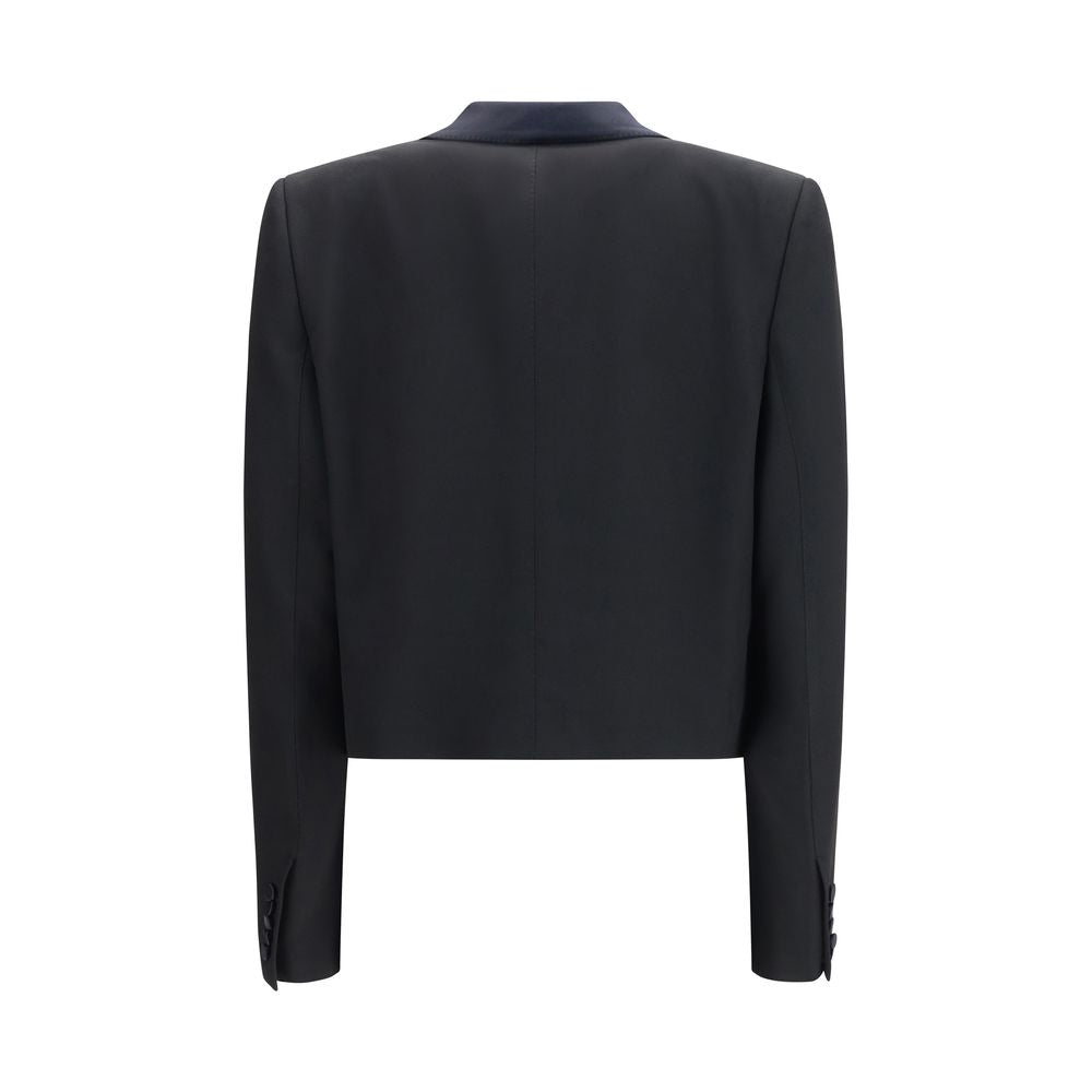 Tom Ford Black Wool Full-Length Jacket - Luxe Nova