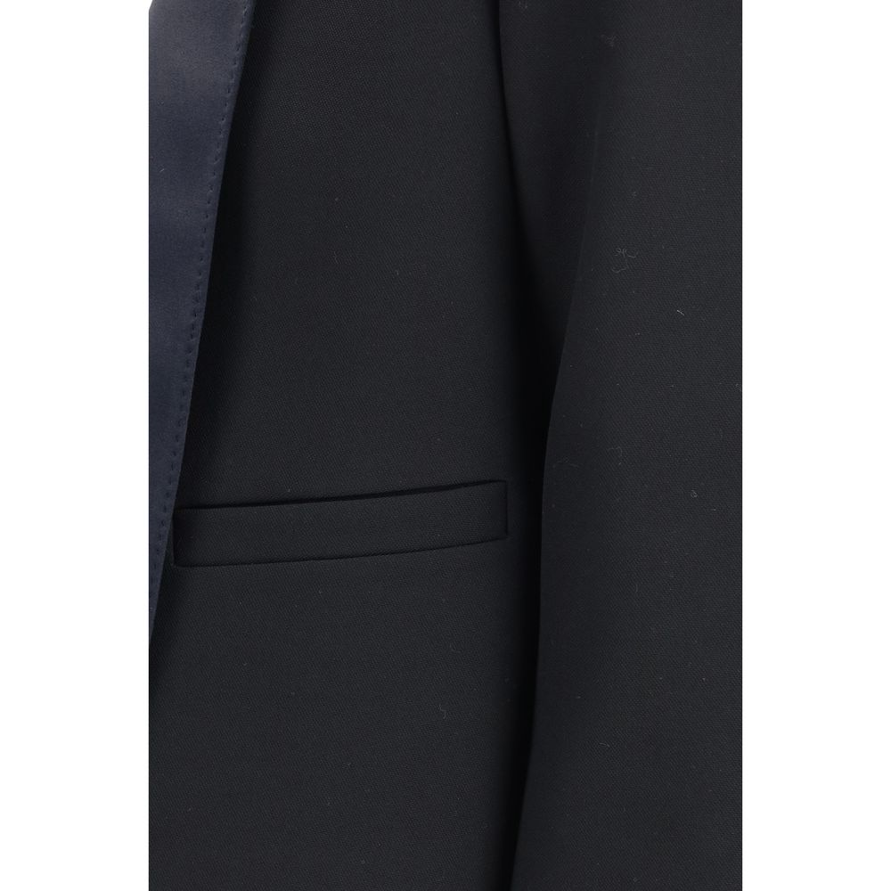 Tom Ford Black Wool Full-Length Jacket - Luxe Nova