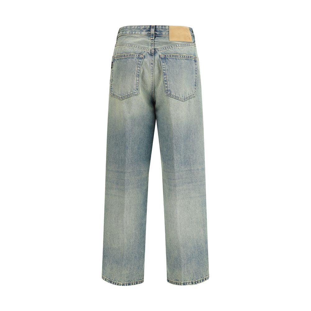 Haikure Blue Cotton Straight-Leg Jeans - Luxe Nova