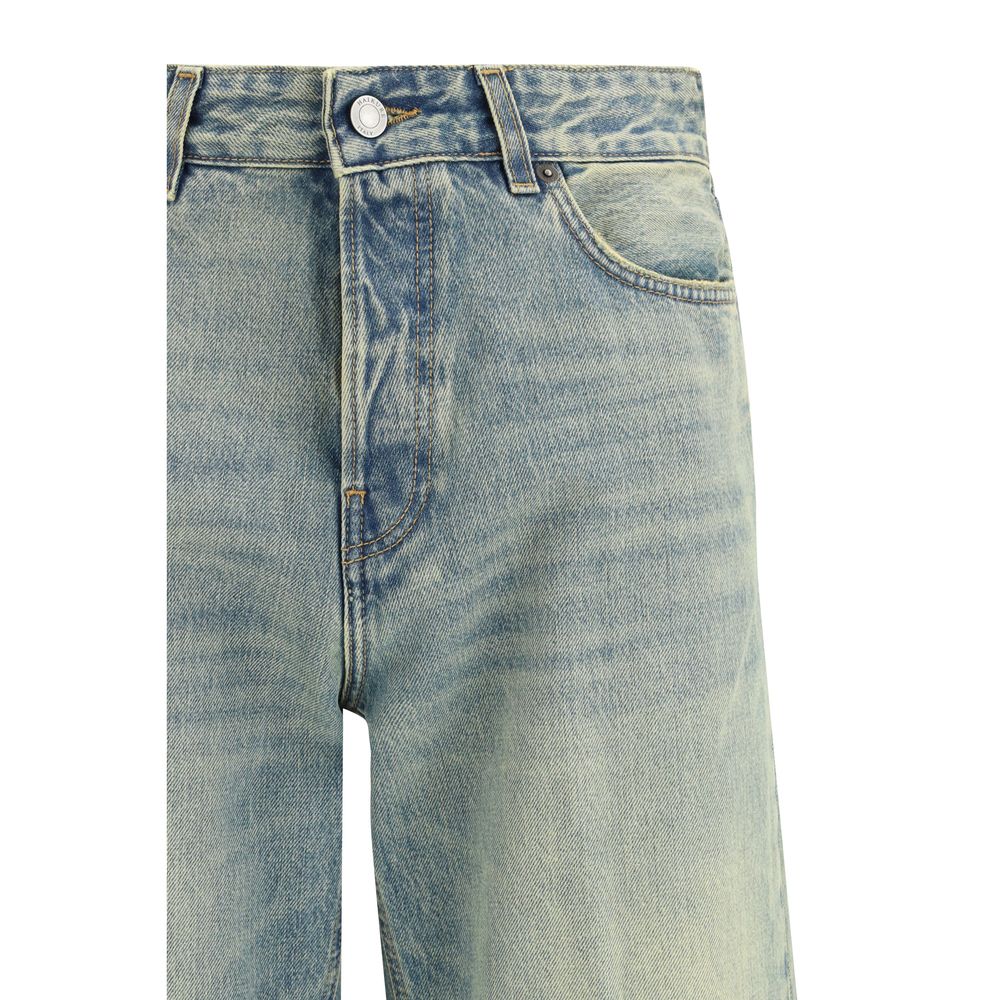 Haikure Blue Cotton Straight-Leg Jeans - Luxe Nova