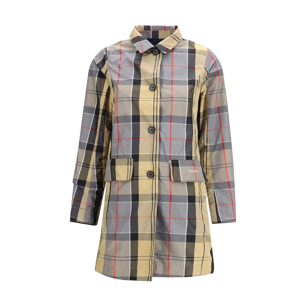 Barbour Blue Polyester Trench Coat - Luxe Nova