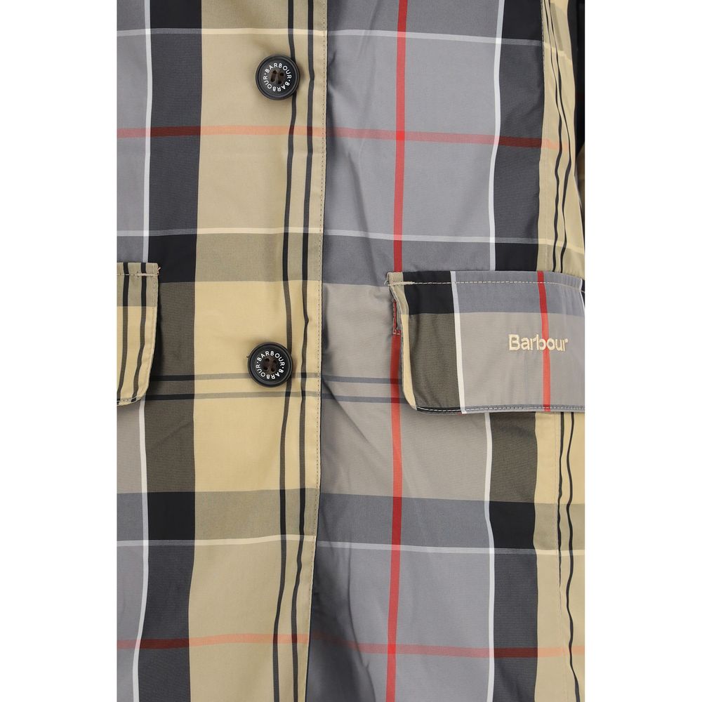 Barbour Blue Polyester Trench Coat - Luxe Nova