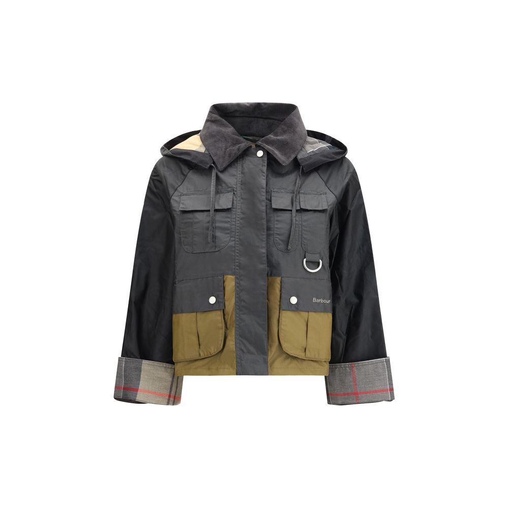 Barbour Black Cotton Full-Length Jacket - Luxe Nova