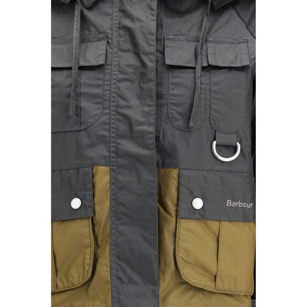 Barbour Black Cotton Full-Length Jacket - Luxe Nova
