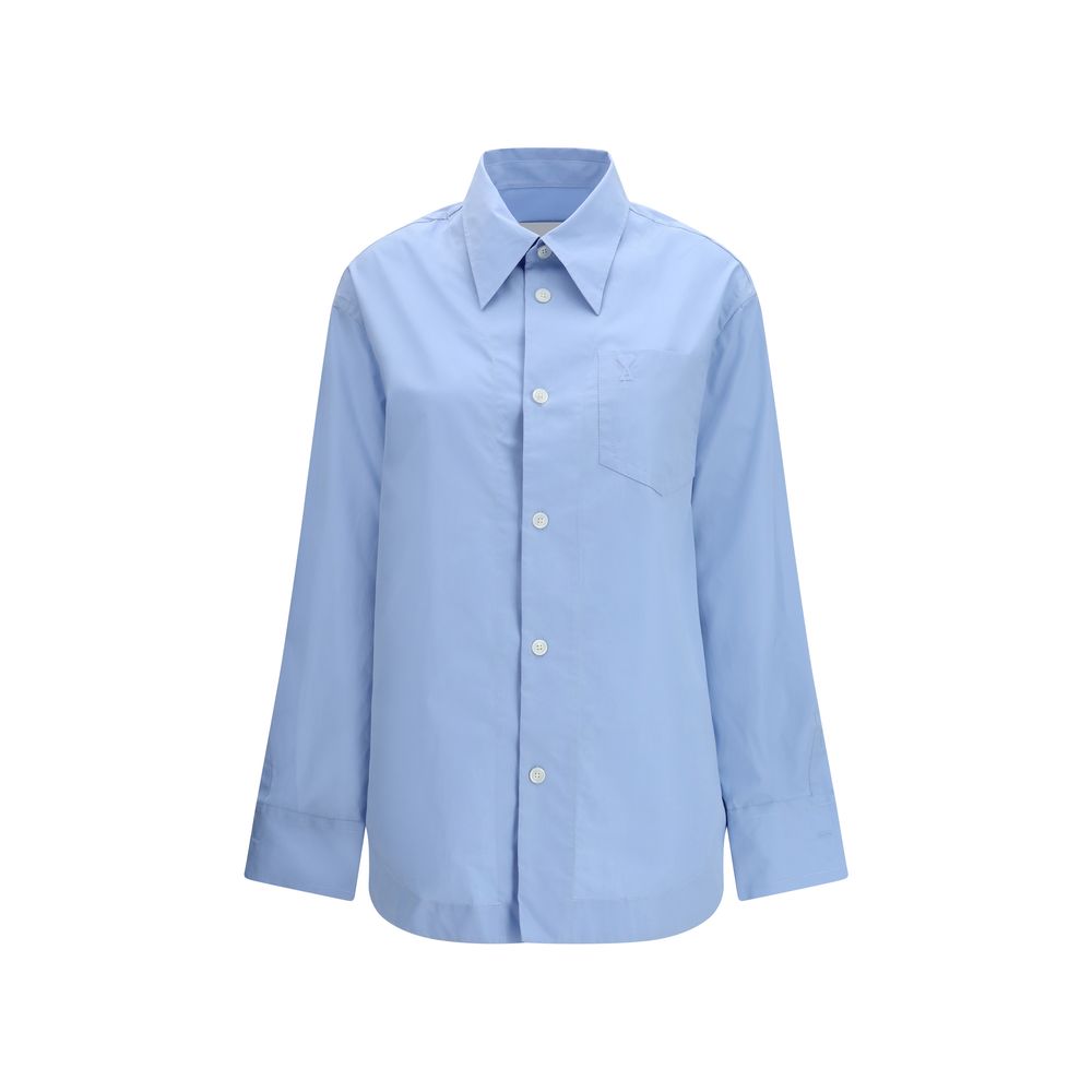 Ami Paris Blue Cotton Dress Shirt - Luxe Nova