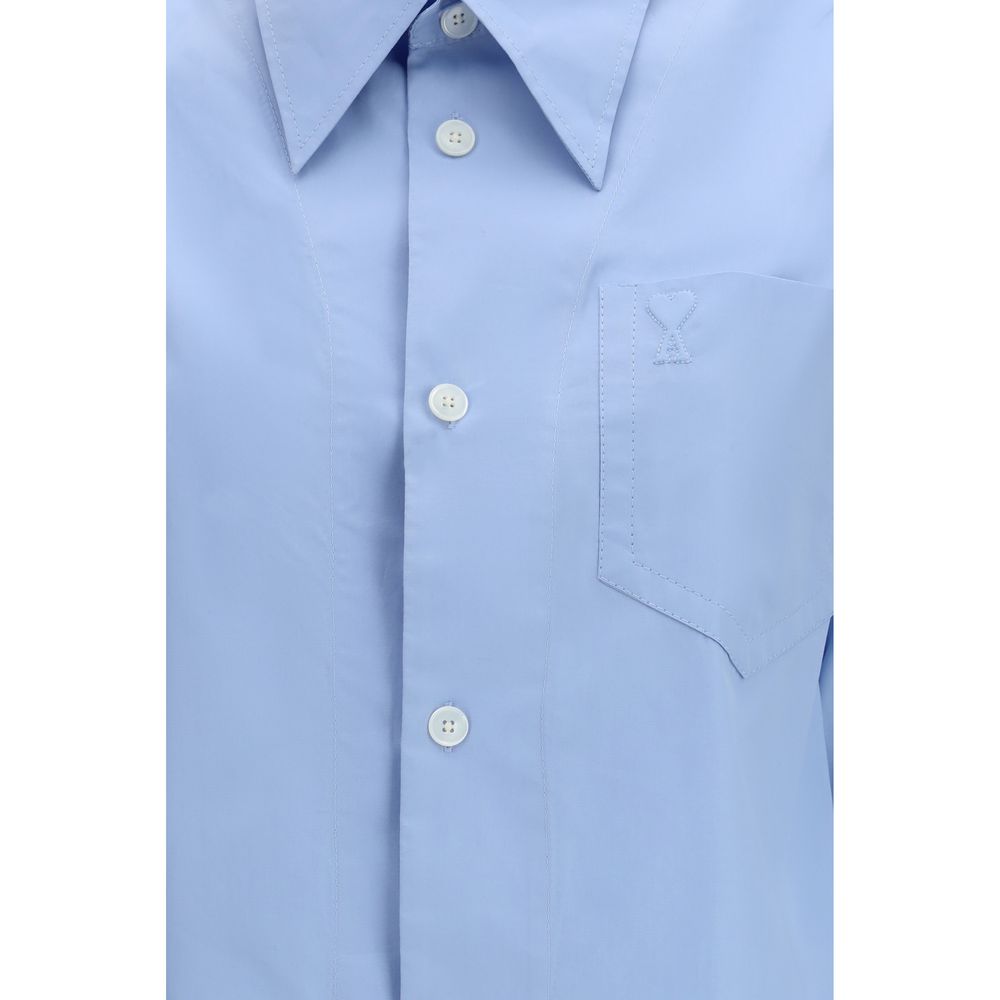 Ami Paris Blue Cotton Dress Shirt - Luxe Nova