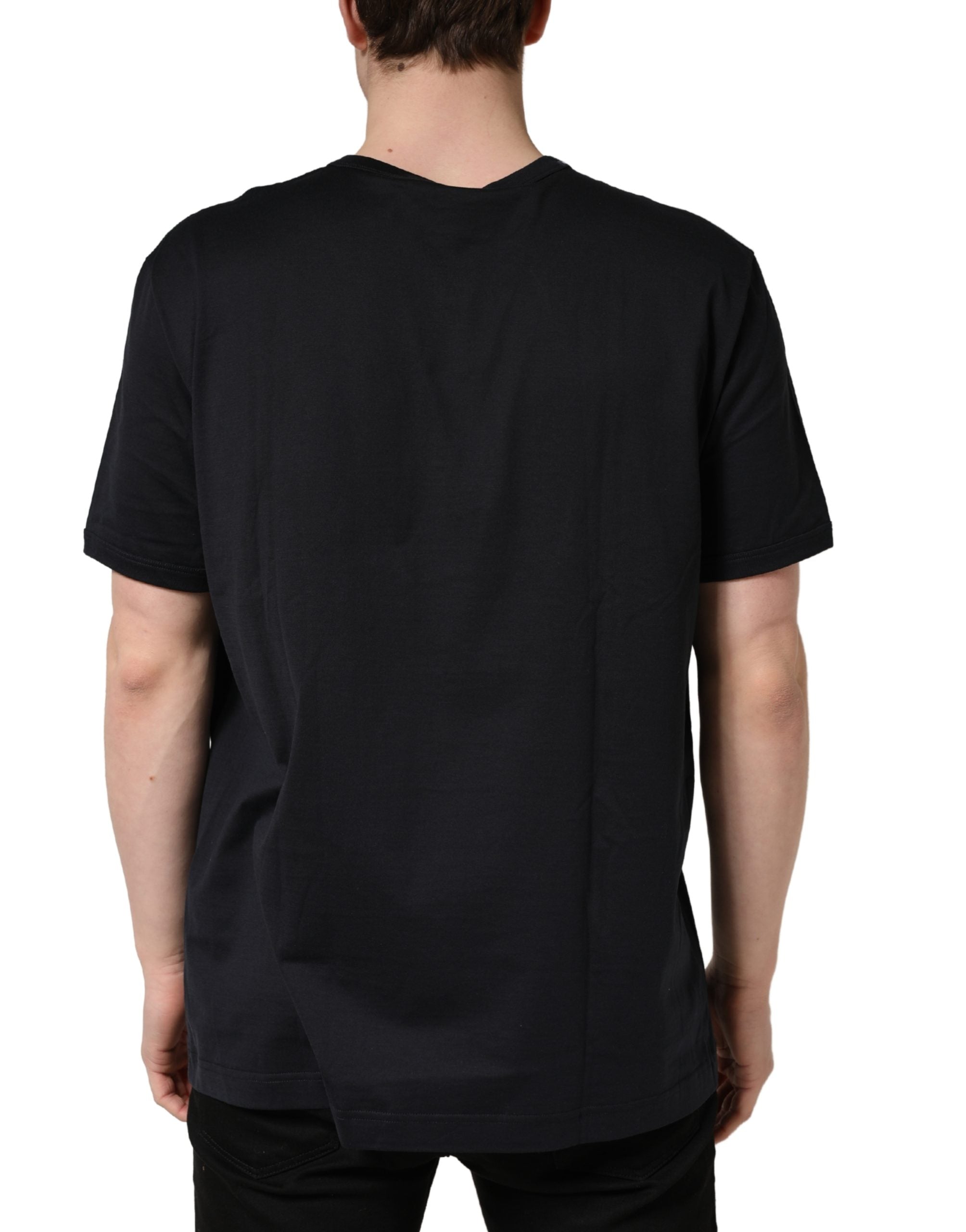 Dolce & Gabbana Black #DGFAMILY Patch Men Crew Neck T-shirt - Luxe Nova