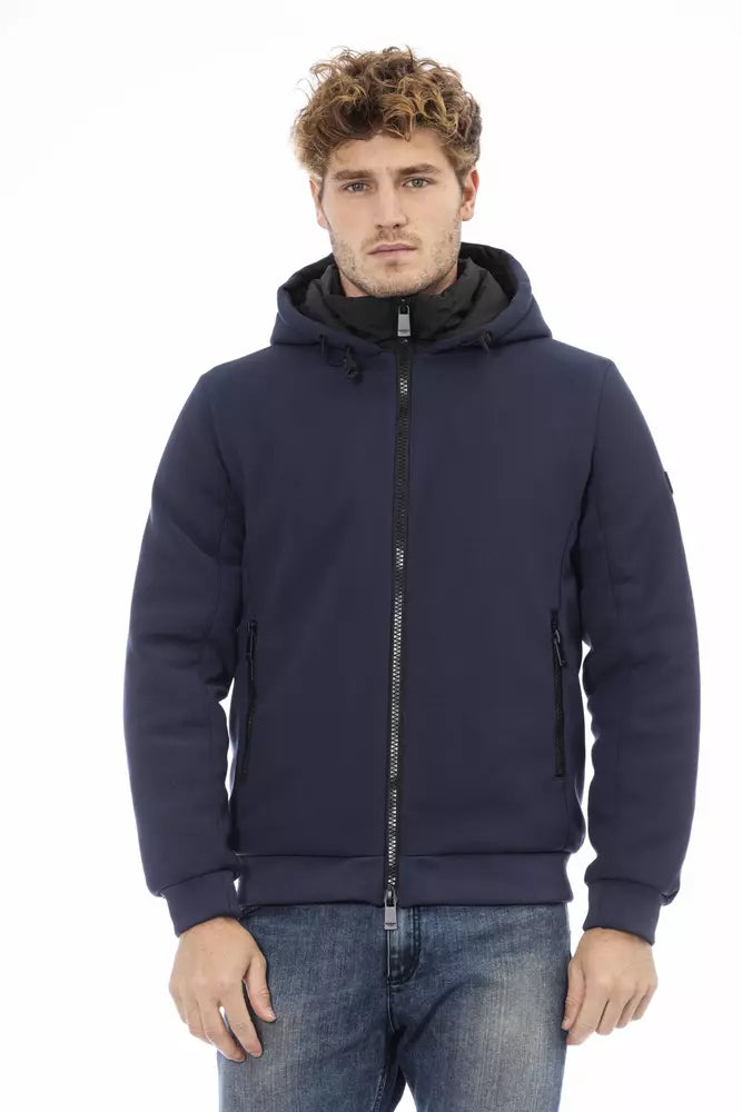 Baldinini Trend Blue Polyester Bomber - Luxe Nova