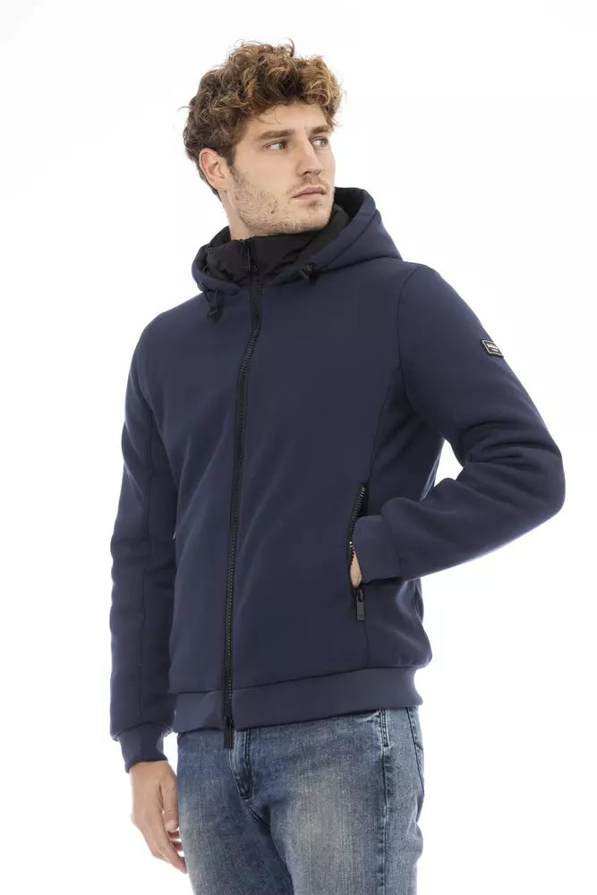 Baldinini Trend Blue Polyester Bomber - Luxe Nova
