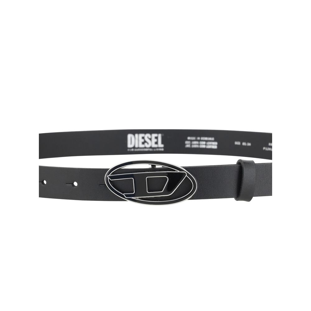 Diesel Black Calf Leather Bos Taurus Regular Belt - Luxe Nova