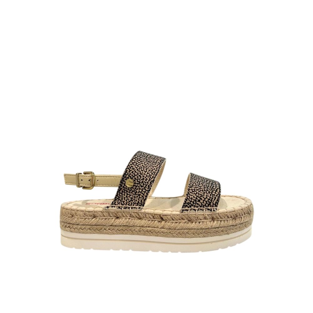 Borbonese Beige Fabric Sandal - Luxe Nova