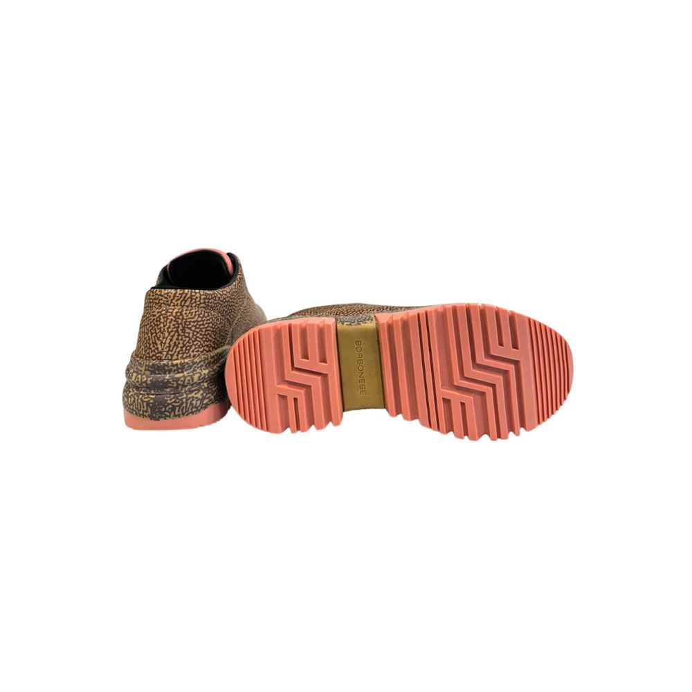 Borbonese Beige Genuine Leather Sneaker - Luxe Nova