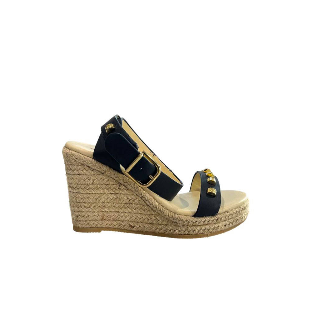 Borbonese Blue Leather Women's Platform Sandal - Luxe Nova