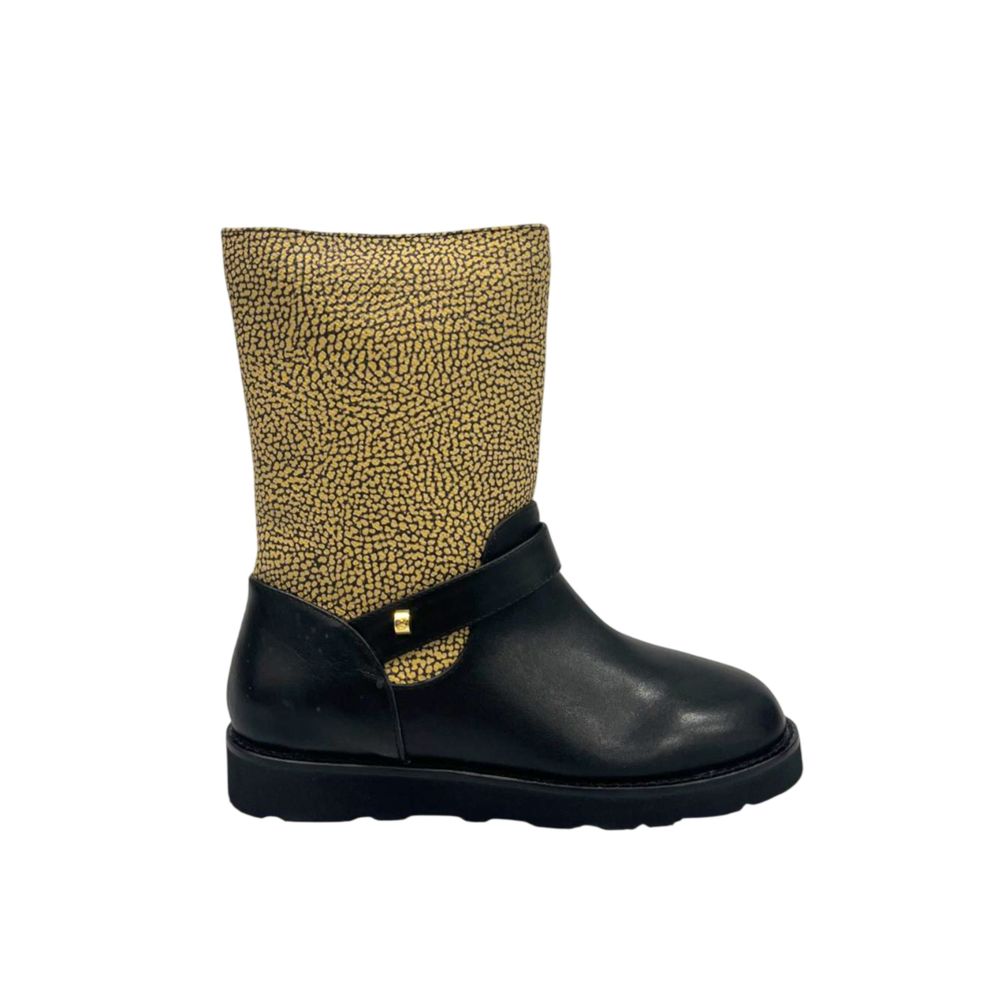 Borbonese Beige Leather Women Boot - Luxe Nova