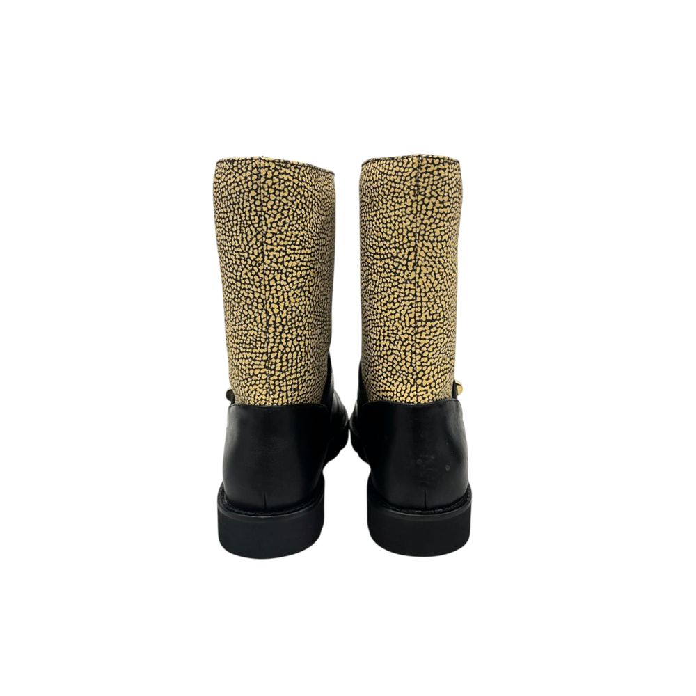 Borbonese Beige Leather Women Boot - Luxe Nova