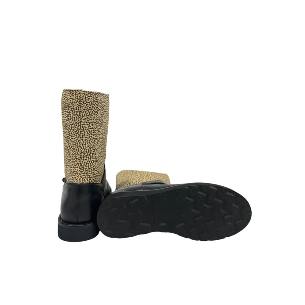 Borbonese Beige Leather Women Boot - Luxe Nova