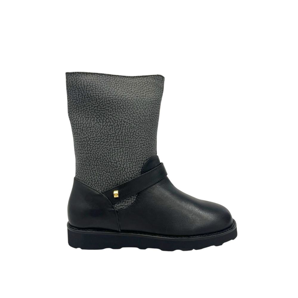 Borbonese Grey Leather Women Boot - Luxe Nova
