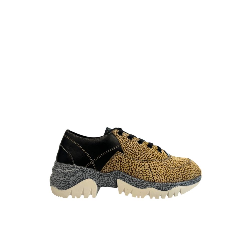 Borbonese Beige Genuine Leather Sneaker - Luxe Nova