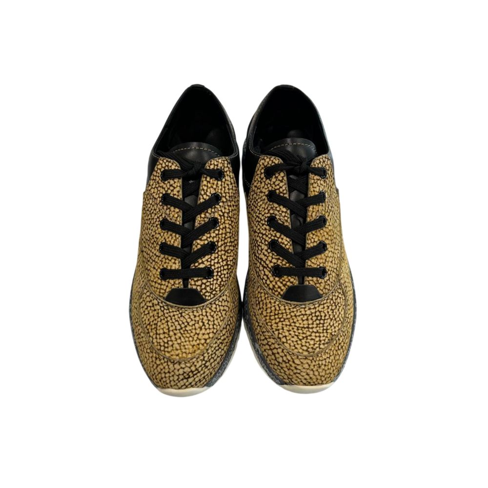 Borbonese Beige Genuine Leather Sneaker - Luxe Nova