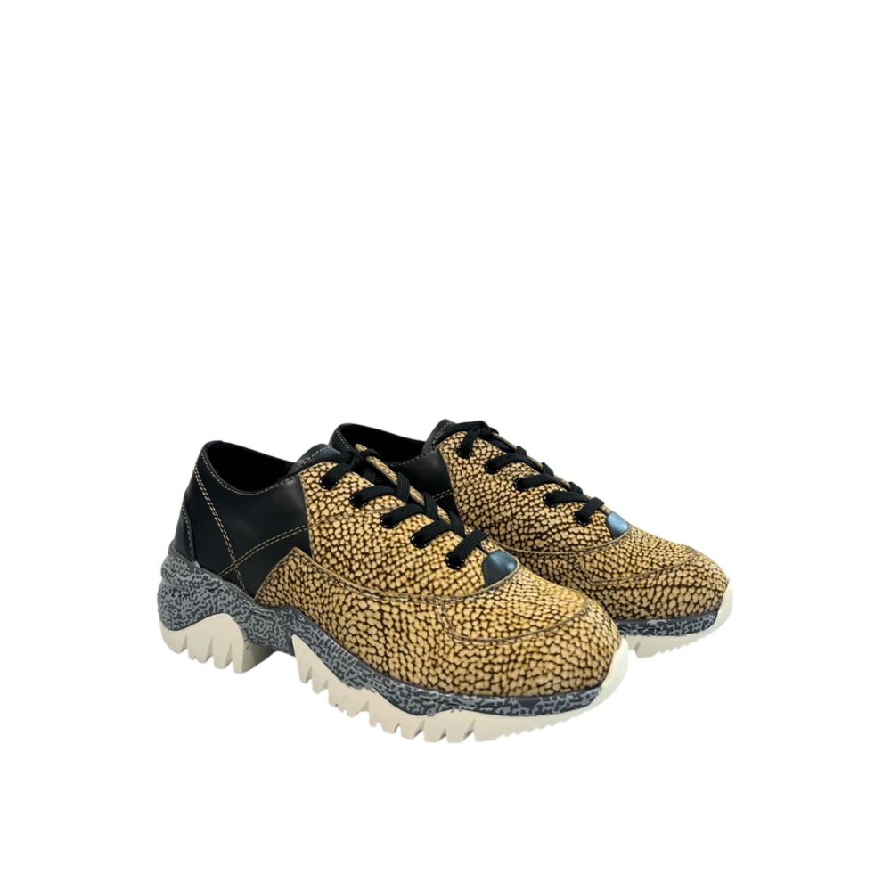 Borbonese Beige Genuine Leather Sneaker - Luxe Nova