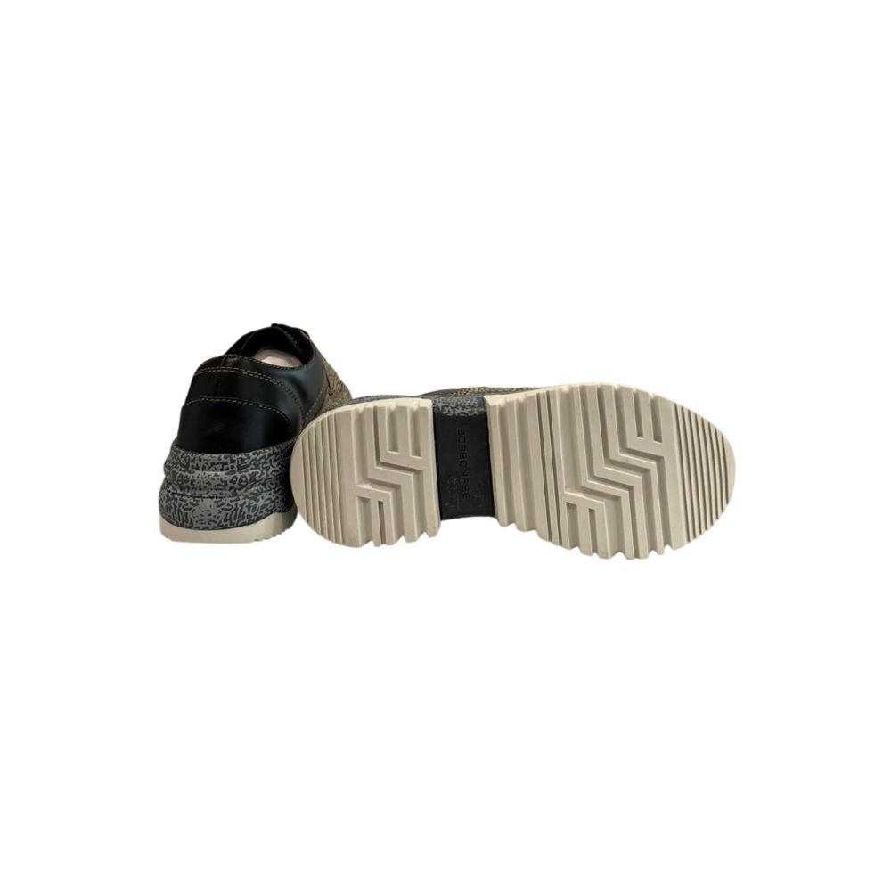 Borbonese Beige Genuine Leather Sneaker - Luxe Nova