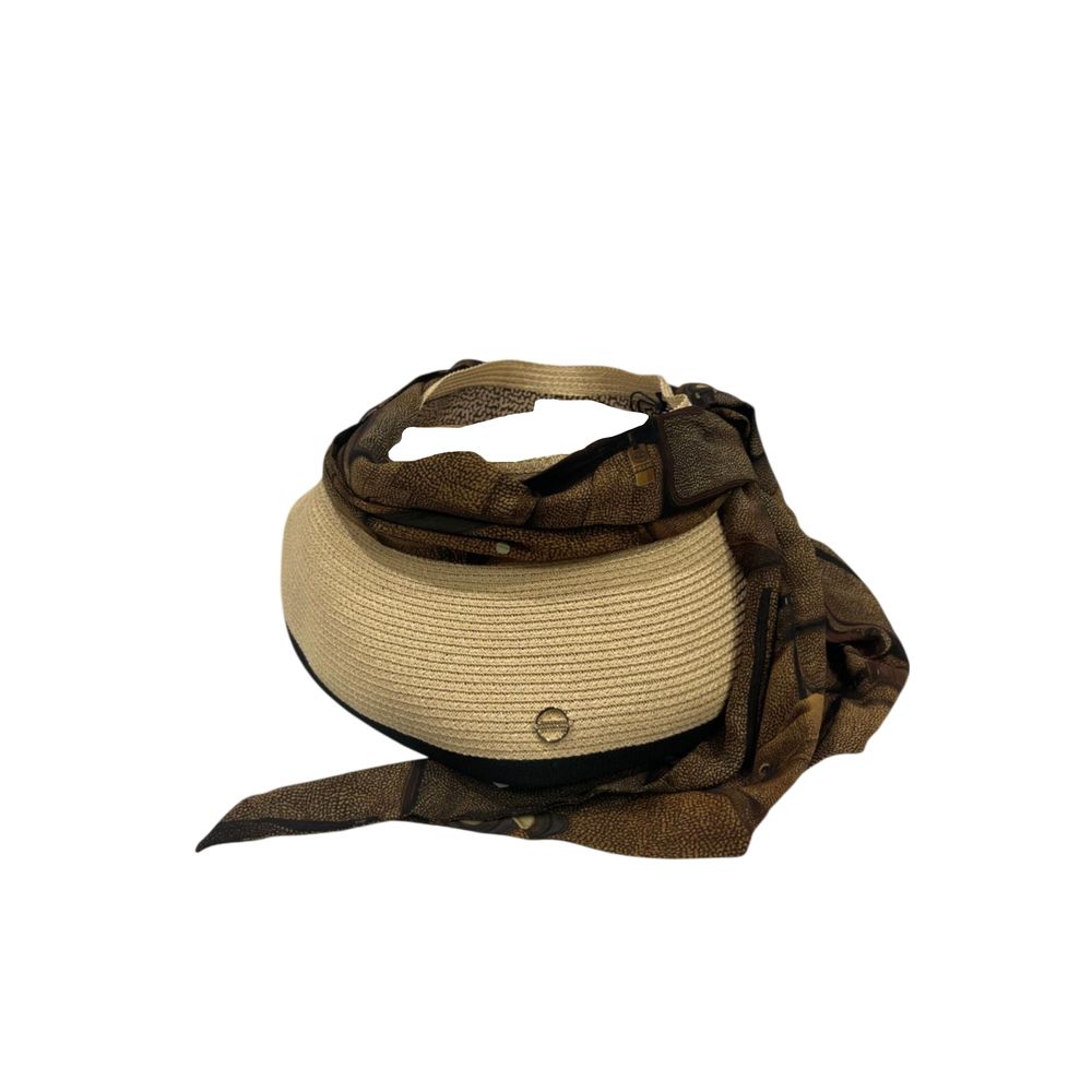 Borbonese Beige Papier Women Hat With Scarf - Luxe Nova