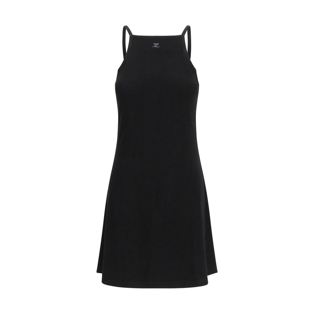 Courrèges Black Viscose Casual Dress - Luxe Nova