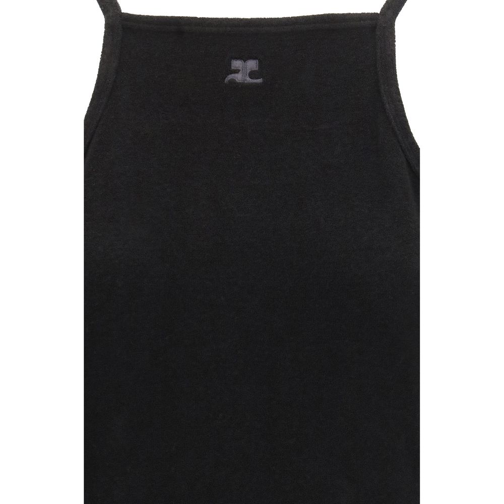 Courrèges Black Viscose Casual Dress - Luxe Nova