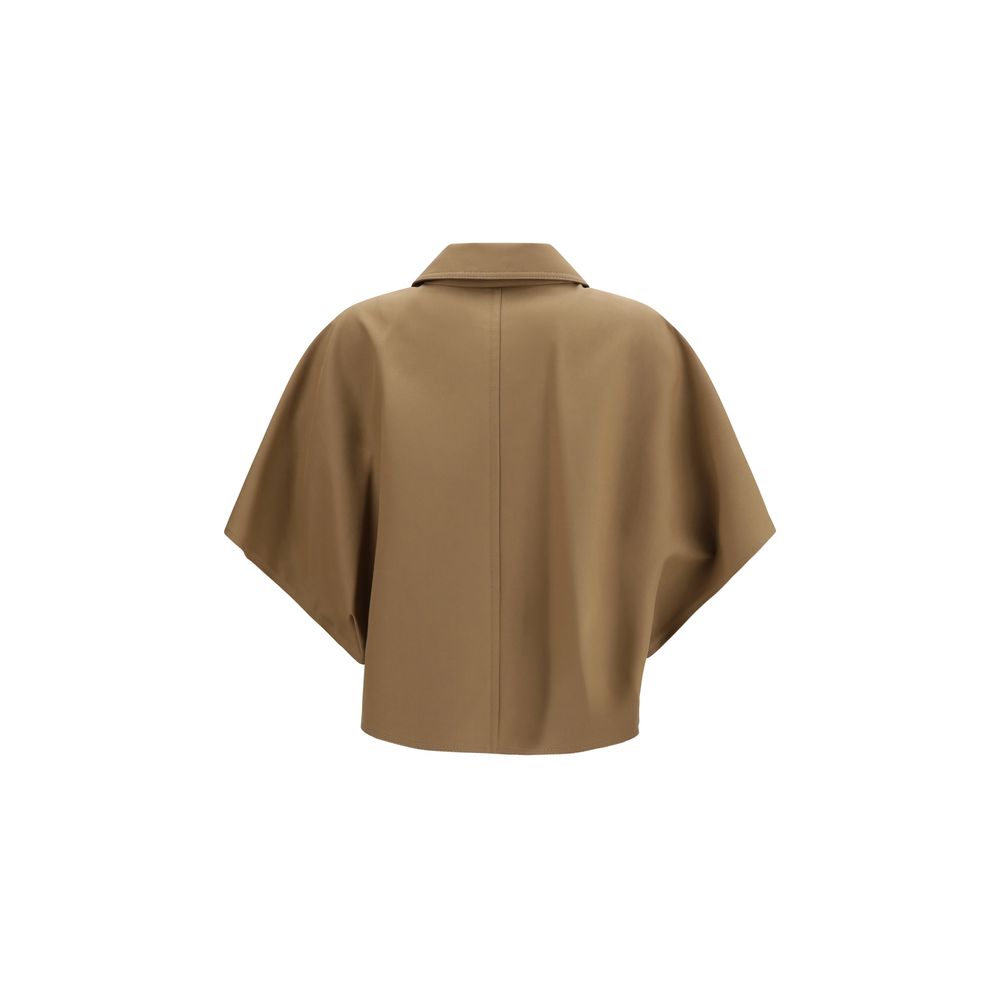 Max Mara Brown Cotton Coat - Luxe Nova