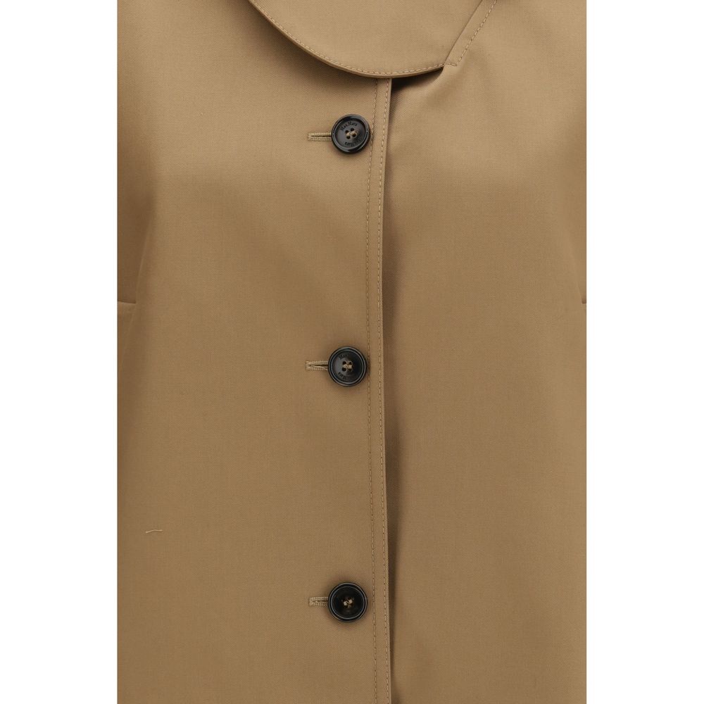 Max Mara Brown Cotton Coat - Luxe Nova