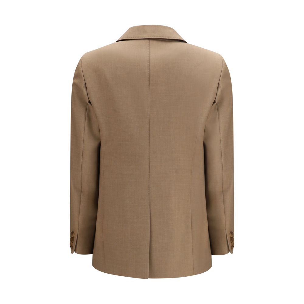 Max Mara Beige Fleece Wool Blazer - Luxe Nova