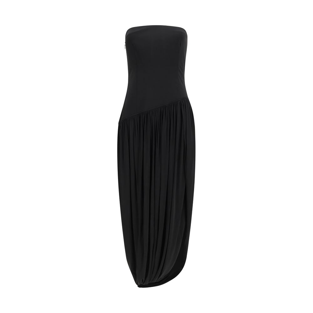 Ferragamo Black Viscose Cocktail Dress - Luxe Nova