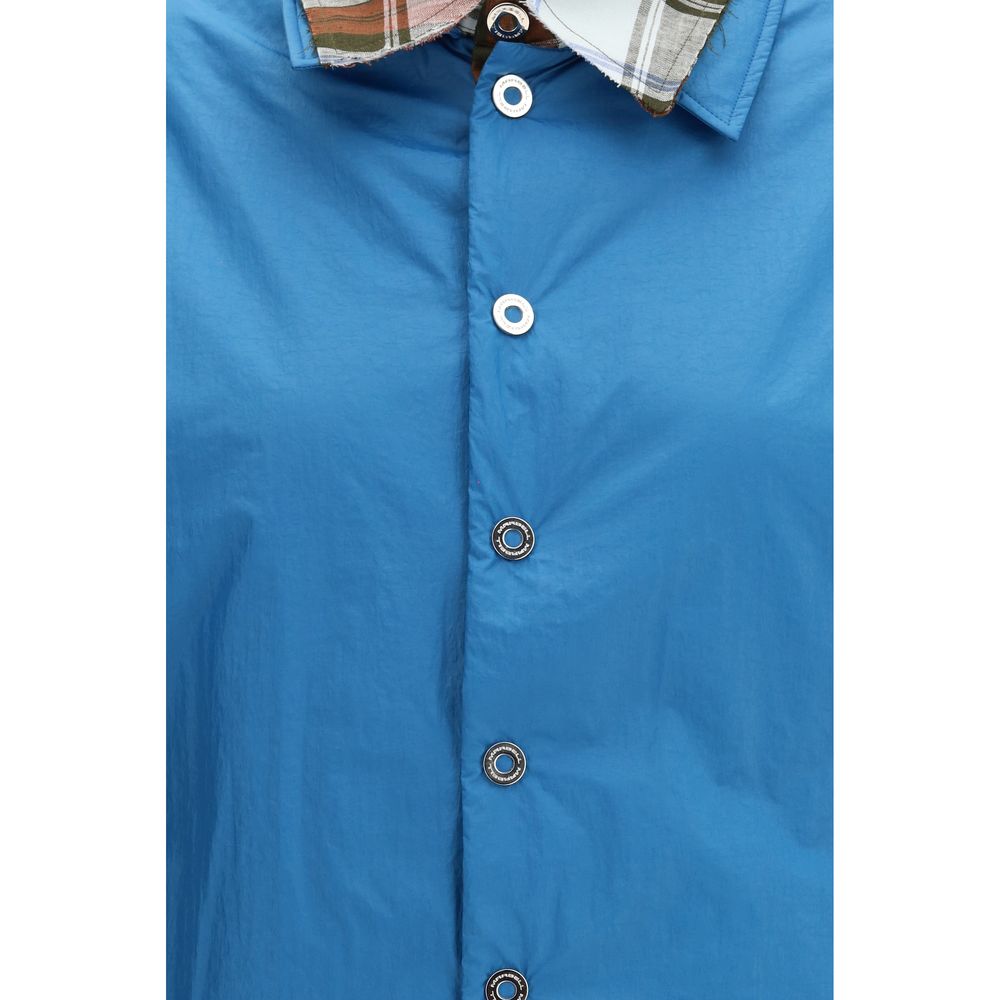 MARBELL Blue Polyamide Dress Shirt - Luxe Nova