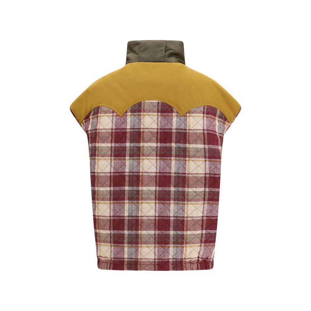 MARBELL Red Polyamide Sleveless Jacket - Luxe Nova