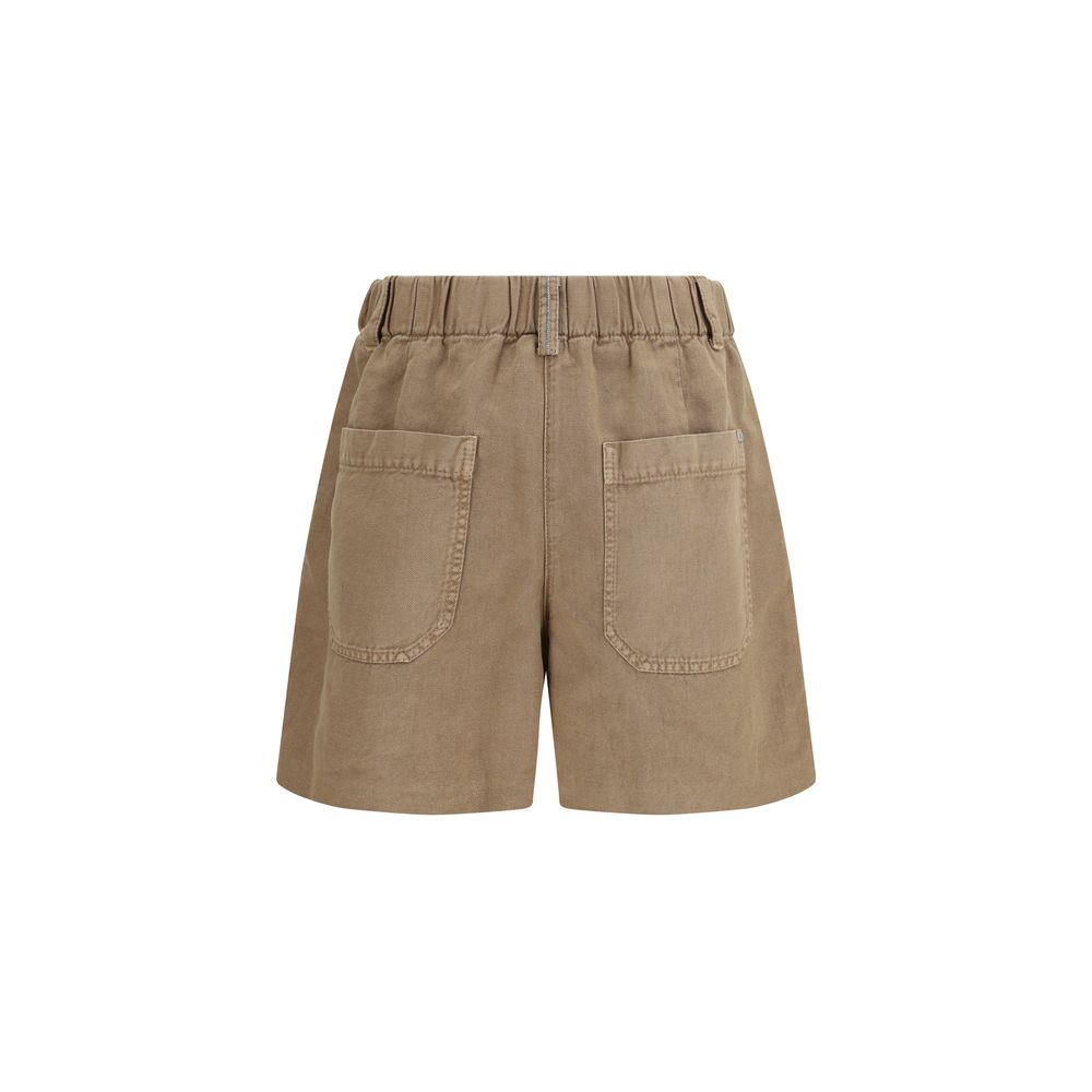 Brunello Cucinelli Beige Cotton Bermuda Shorts - Luxe Nova