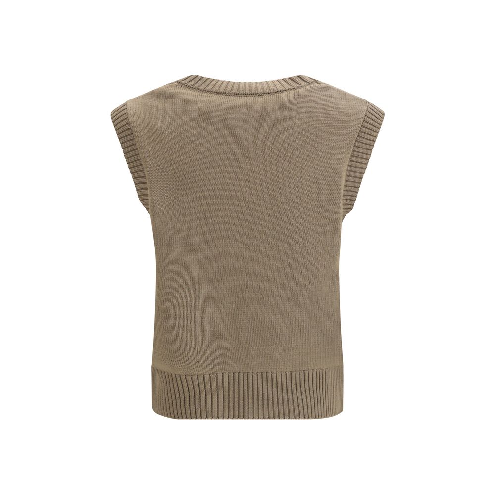 Ami Paris Beige Fleece Wool Sweatshirt - Luxe Nova