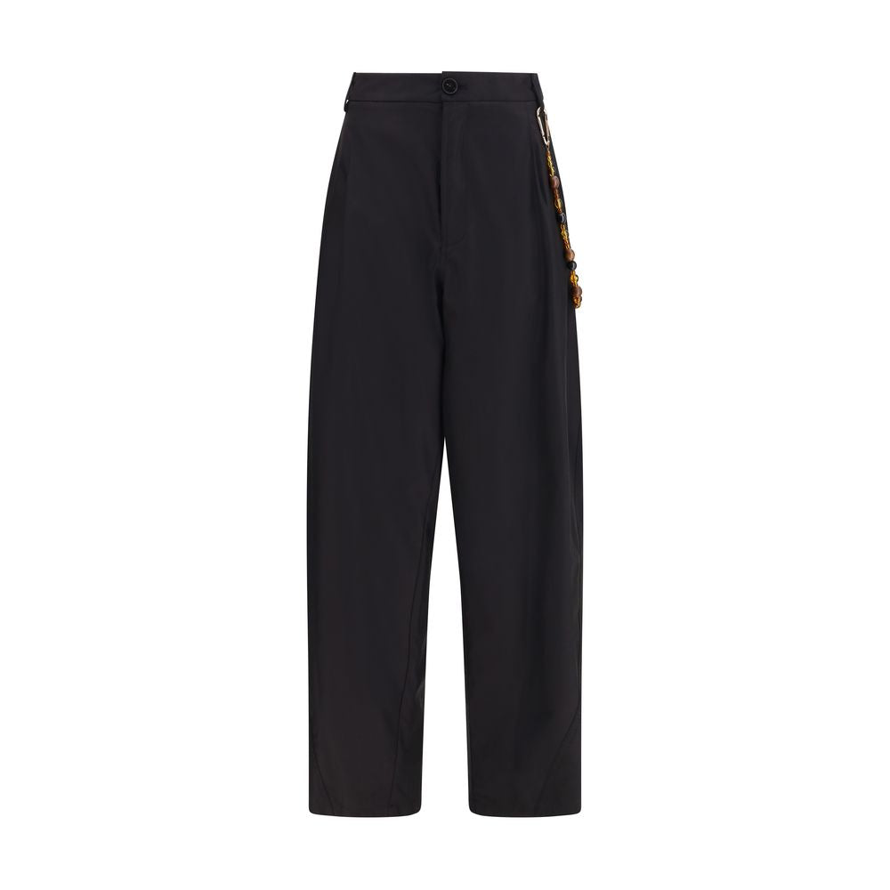 Darkpark Black Cotton Casual Pants - Luxe Nova